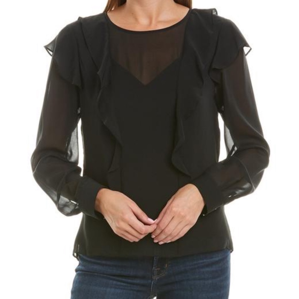 Parker Black Blouse NWT